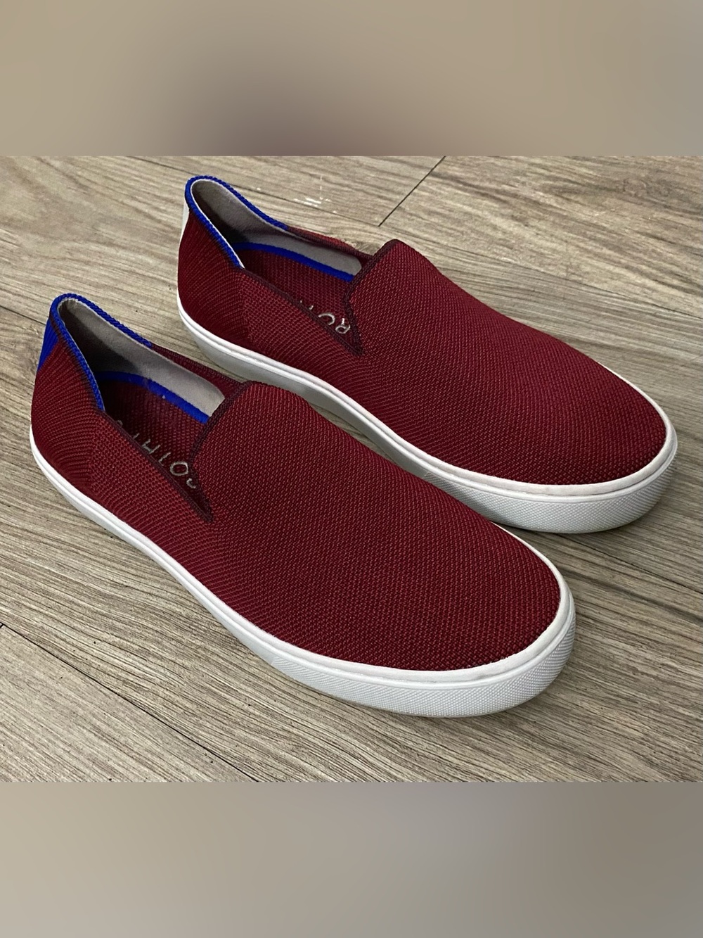 Rothy's Wine/Red Knit Slip-On Sneakers